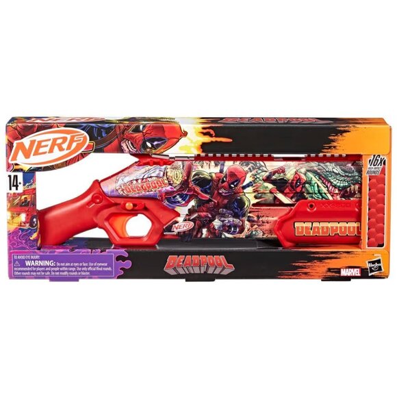 NEW Nerf Rival Marvel Deadpool Pump Action Shotgun Blaster + 16 Rounds *Retired - Picture 3 of 7